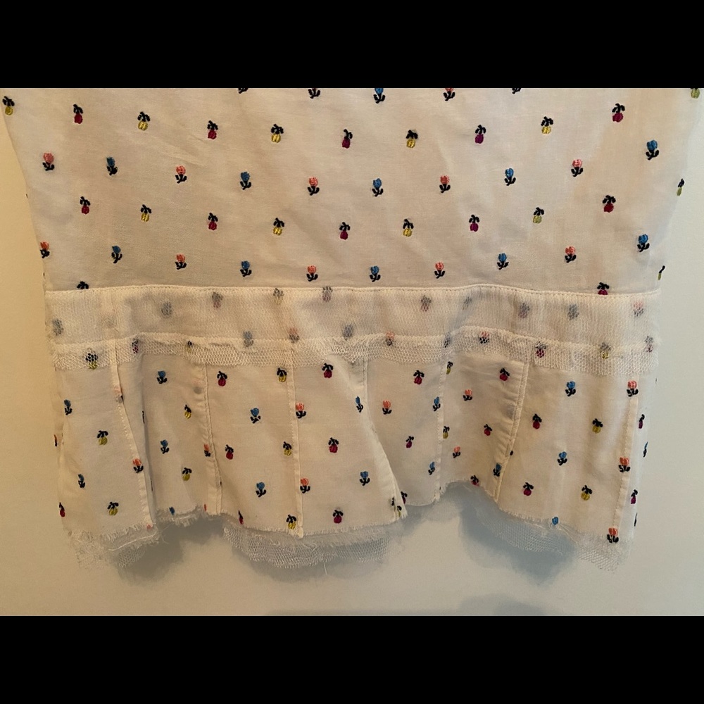 Marc by Marc Jacobs White Blouse with Red and Blue Microprint - Picture 6 of 8